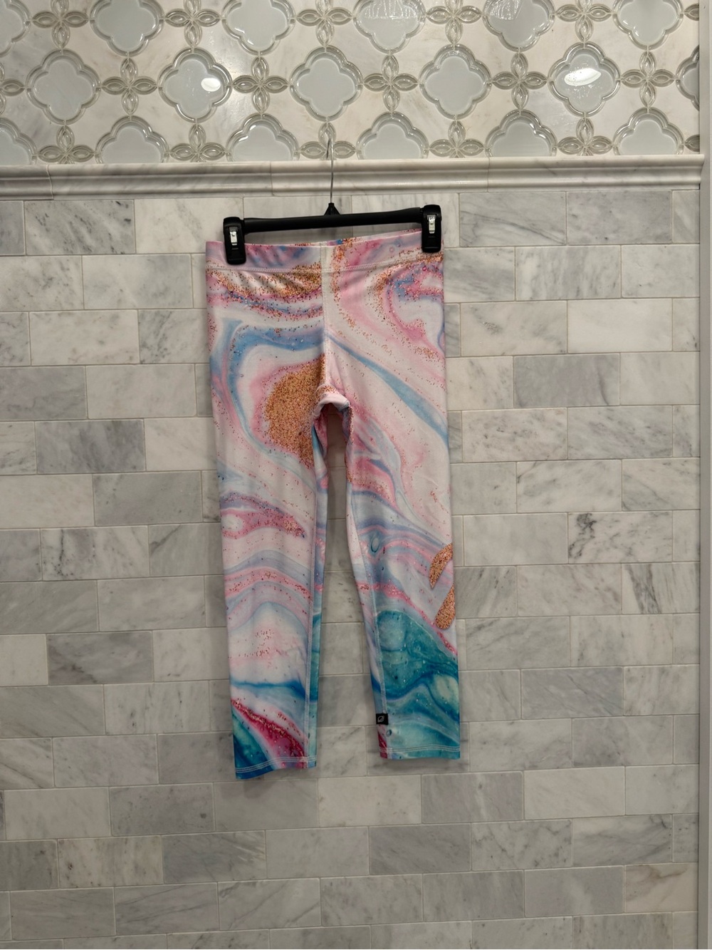Peloton NYC x Terez sprinkle/swirl leggings